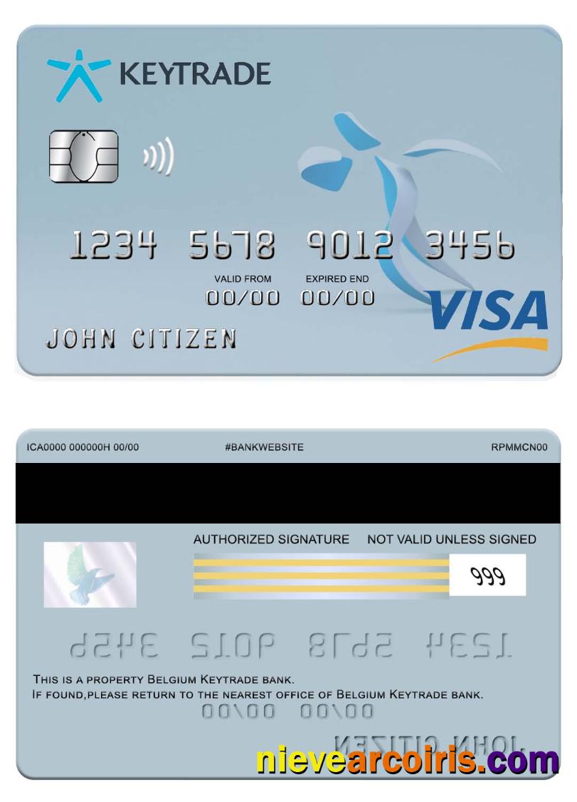 Belgium Keytrade  bank visa card